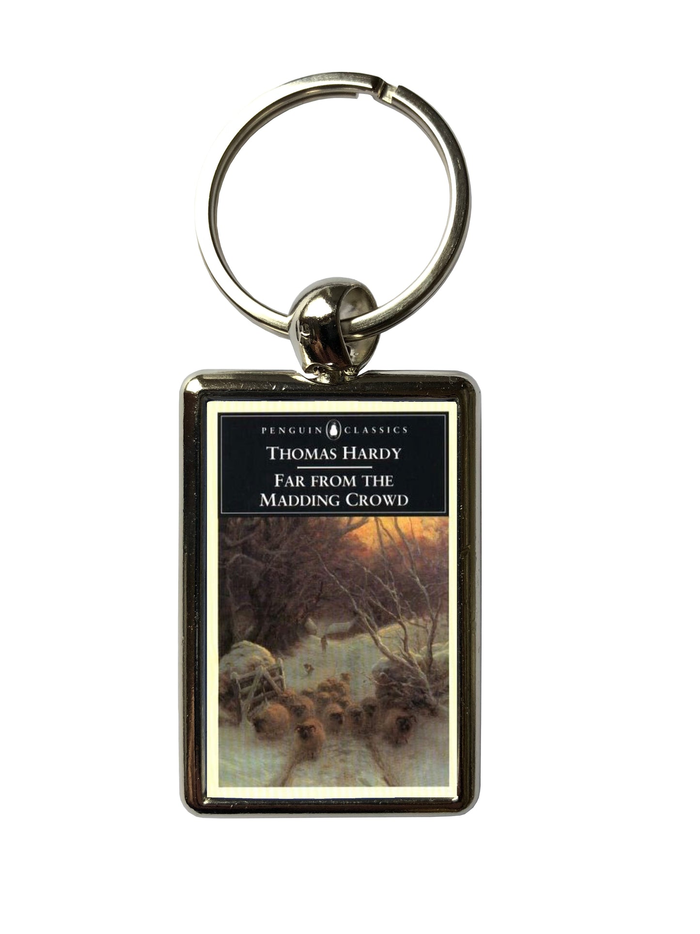 Thomas Hardy Far From The Madding Crowd Book Cover Metal Keyring – High-Quality Keychain with Vibrant Colours