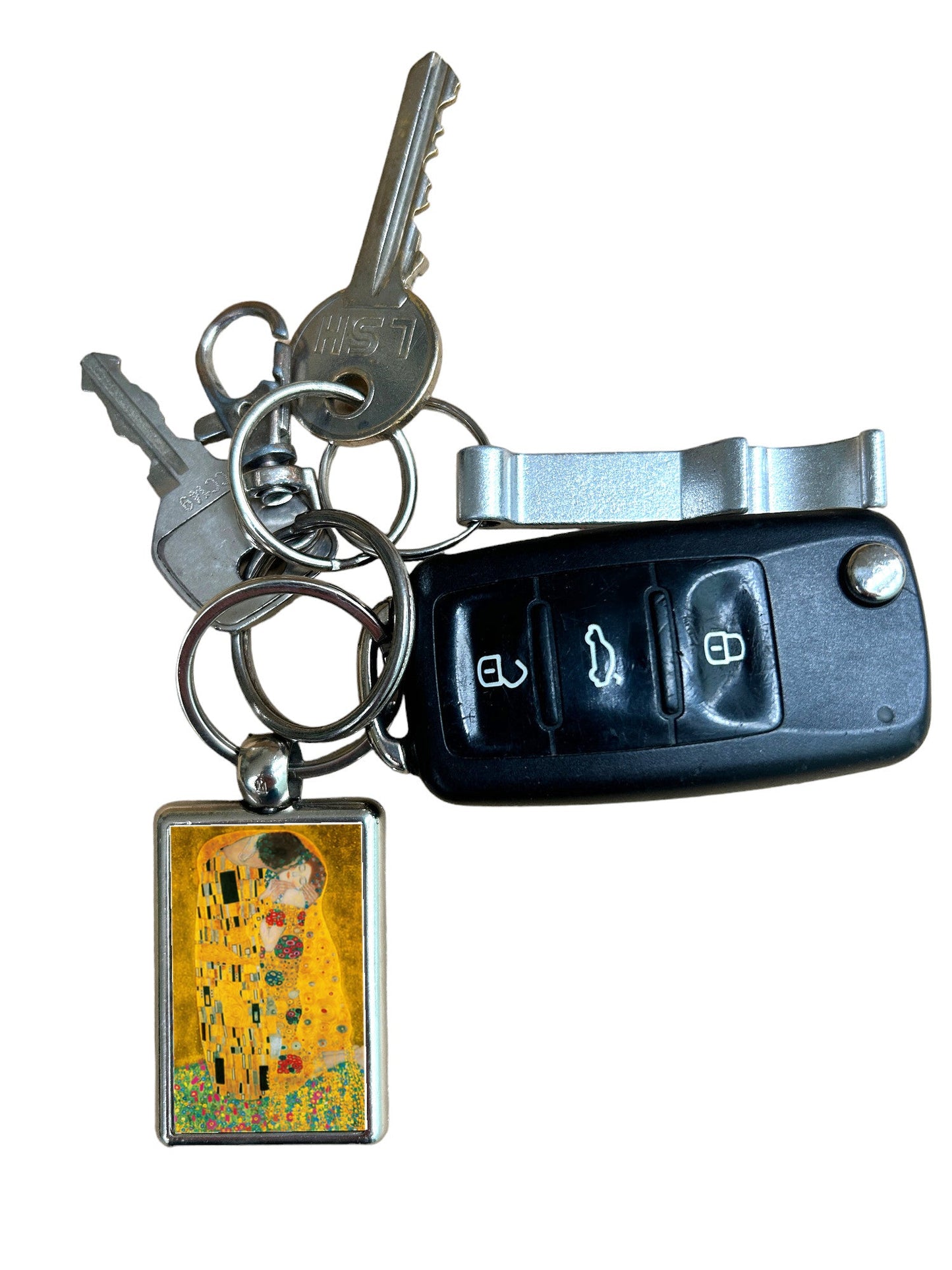 Gustav Klimt The Kiss Metal Keyring - Artistic & Stylish Accessory