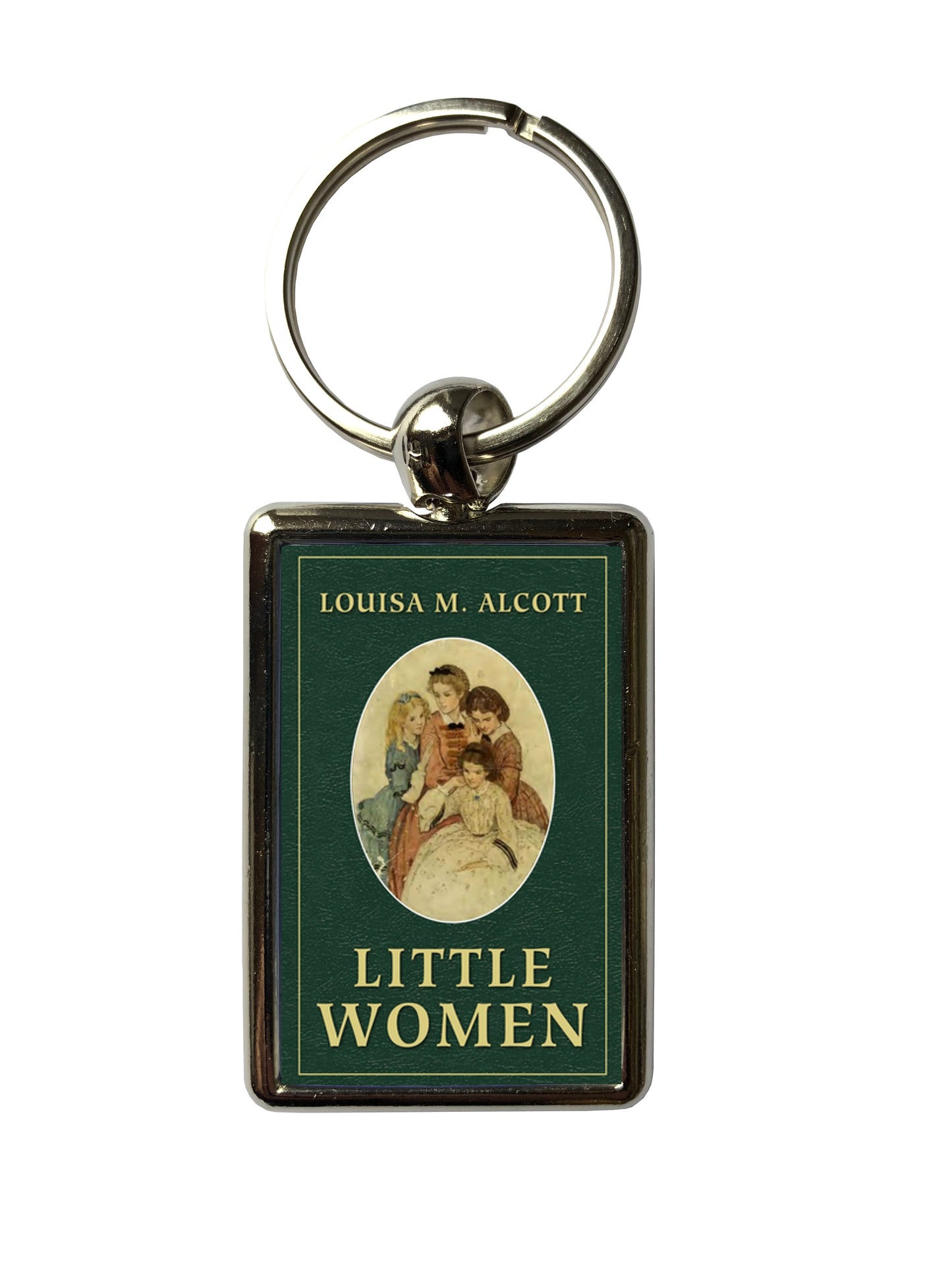 Little Women Book Cover Metal Keyring β Louisa May Alcott Literary Gift