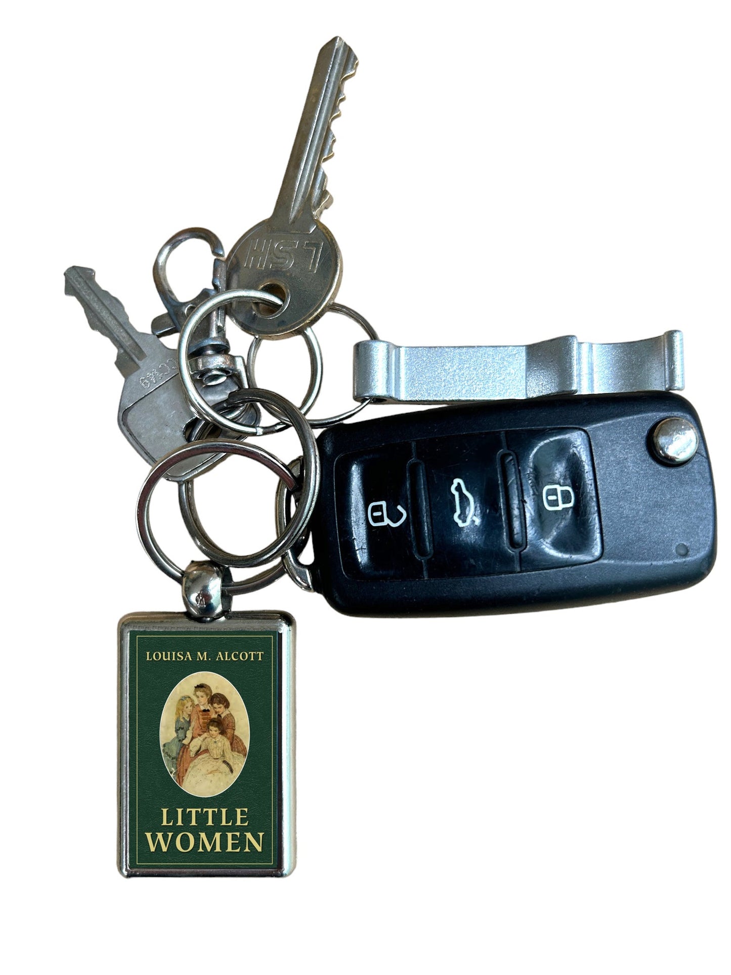 Little Women Book Cover Metal Keyring β Louisa May Alcott Literary Gift