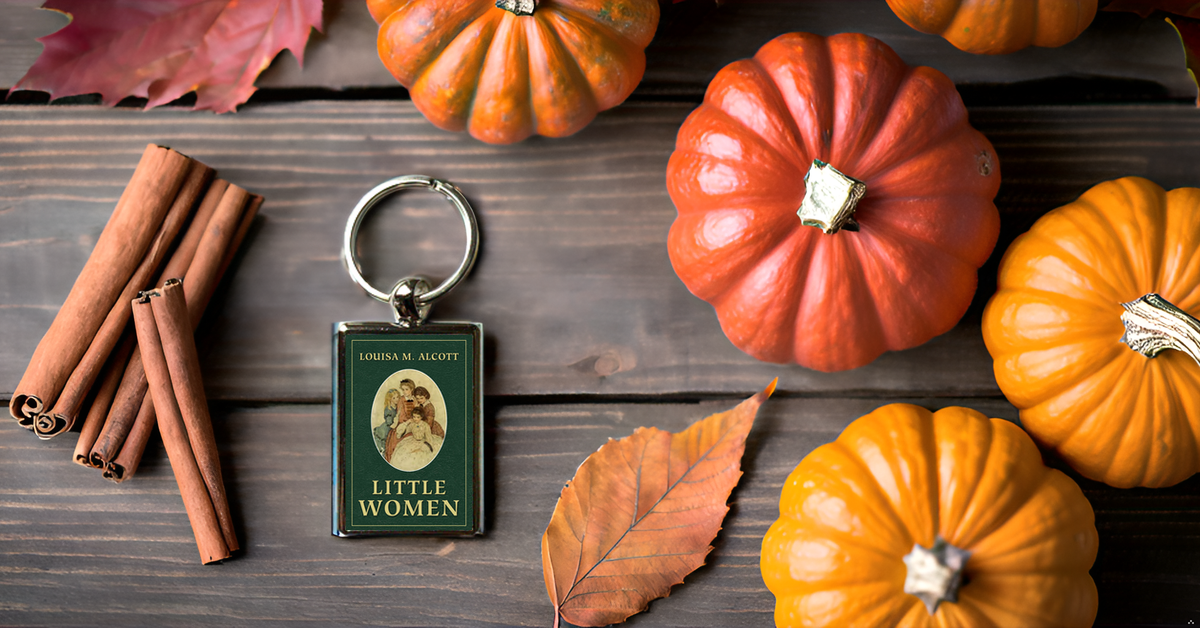 Little Women Book Cover Metal Keyring β Louisa May Alcott Literary Gift
