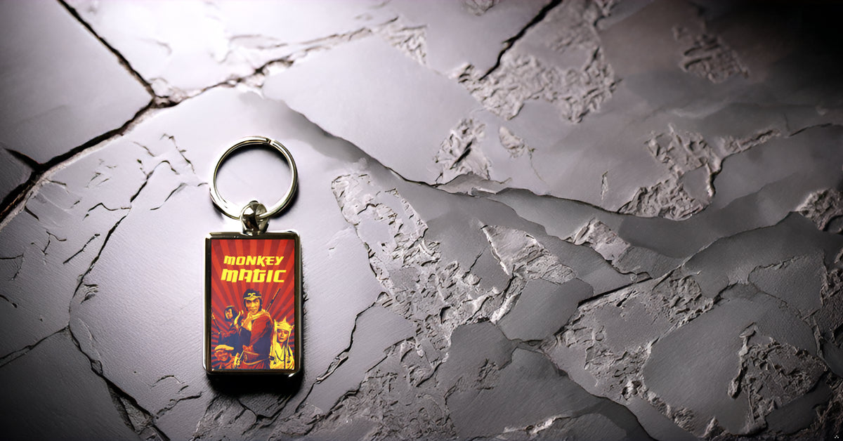 Monkey Magic Classic TV Series Metal Keyring – High-Quality, Vibrant & Durable, 3x4.5cm