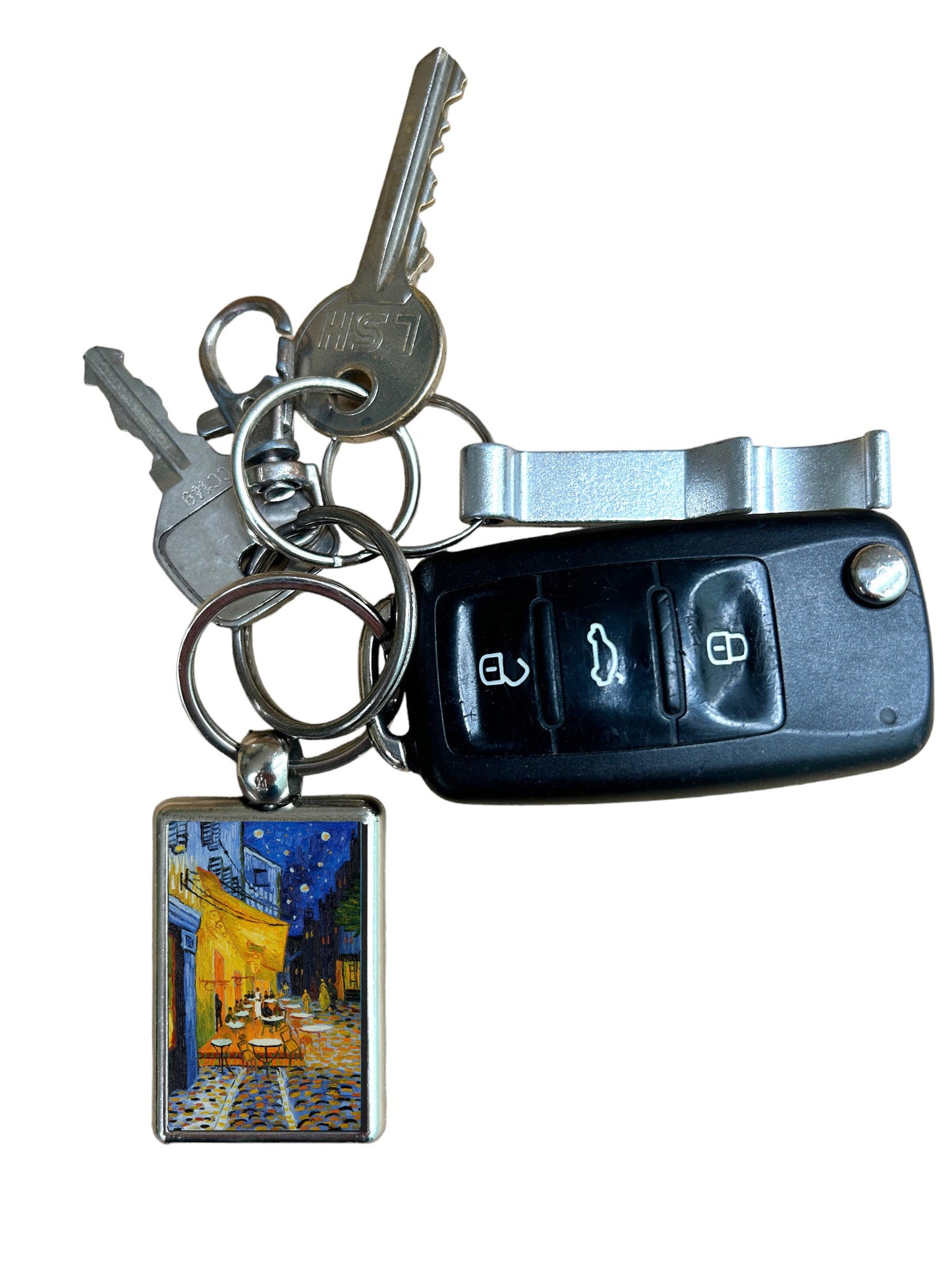 Van Gogh Café Terrace Keyring – Art Lover Metal Keychain