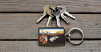 Persistence of Memory Keyring – Salvador Dali Surrealist Art Metal Keychain