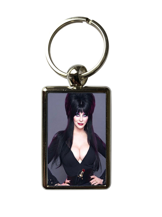 Elvira Keyring | Mistress of the Dark Unpleasant Dreams Metal Keychain, Horror Gift