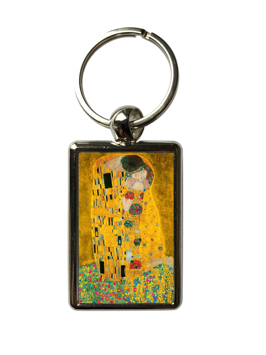 Gustav Klimt The Kiss Metal Keyring - Artistic & Stylish Accessory