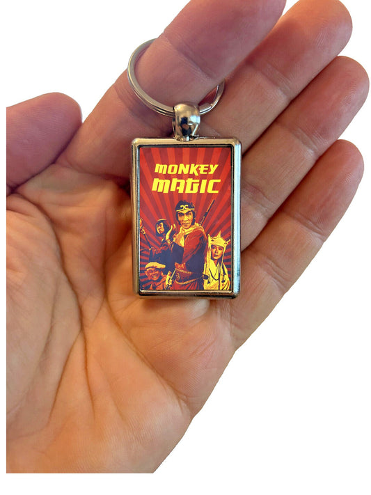 Monkey Magic Classic TV Series Metal Keyring – High-Quality, Vibrant & Durable, 3x4.5cm